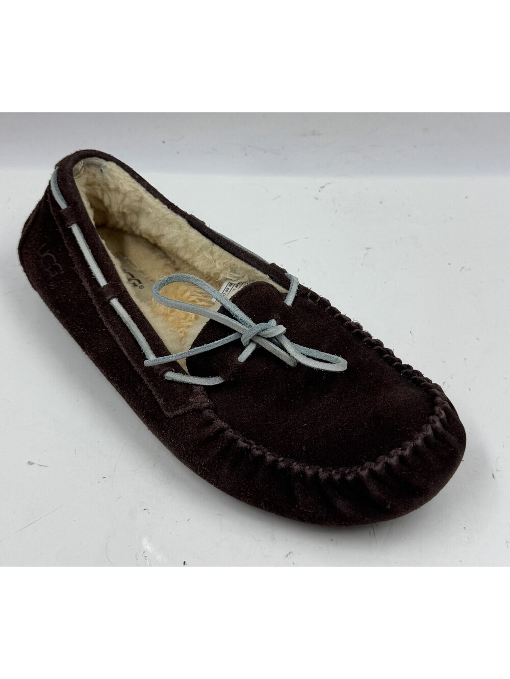 UGG Dakota Women’s Slippers Size 8 Brown Suede Sheepskin Loafers Slip On Shoes